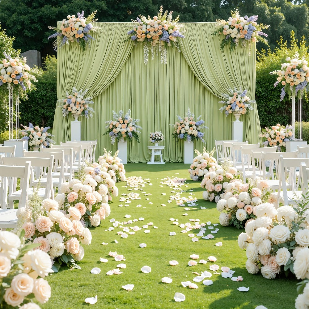 Elegant Fabric Backdrop Curtains 4pcs with Poles 59x85in Non-Transparent Wrinkle-Free Party Photo for an Everyday Personal Care Routine