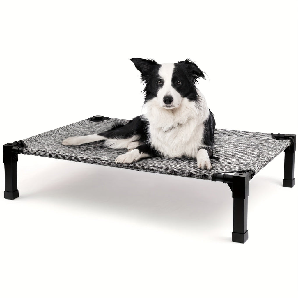 Elevated Pet Cot with Metal Frame, Textilene-Labeled Mesh Deck, Four Sizes and Seven Colors