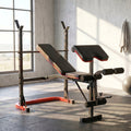 Adjustable Weight Bench Set – Foldable Home Gym Workout Bench with Squat Rack, Leg Developer & Preacher Curl Pad | 3-Second Fast Fold