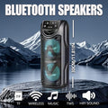Portable Bluetooth Speaker 10-Inch Model with Dual 4-Inch Drivers, RGB Lights and FM Radio