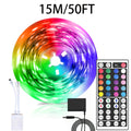 LED Strip Light RGB Room Kit in 50ft or 100ft Lengths with Remote Control, Dimming and Multi-Mode Color Effects