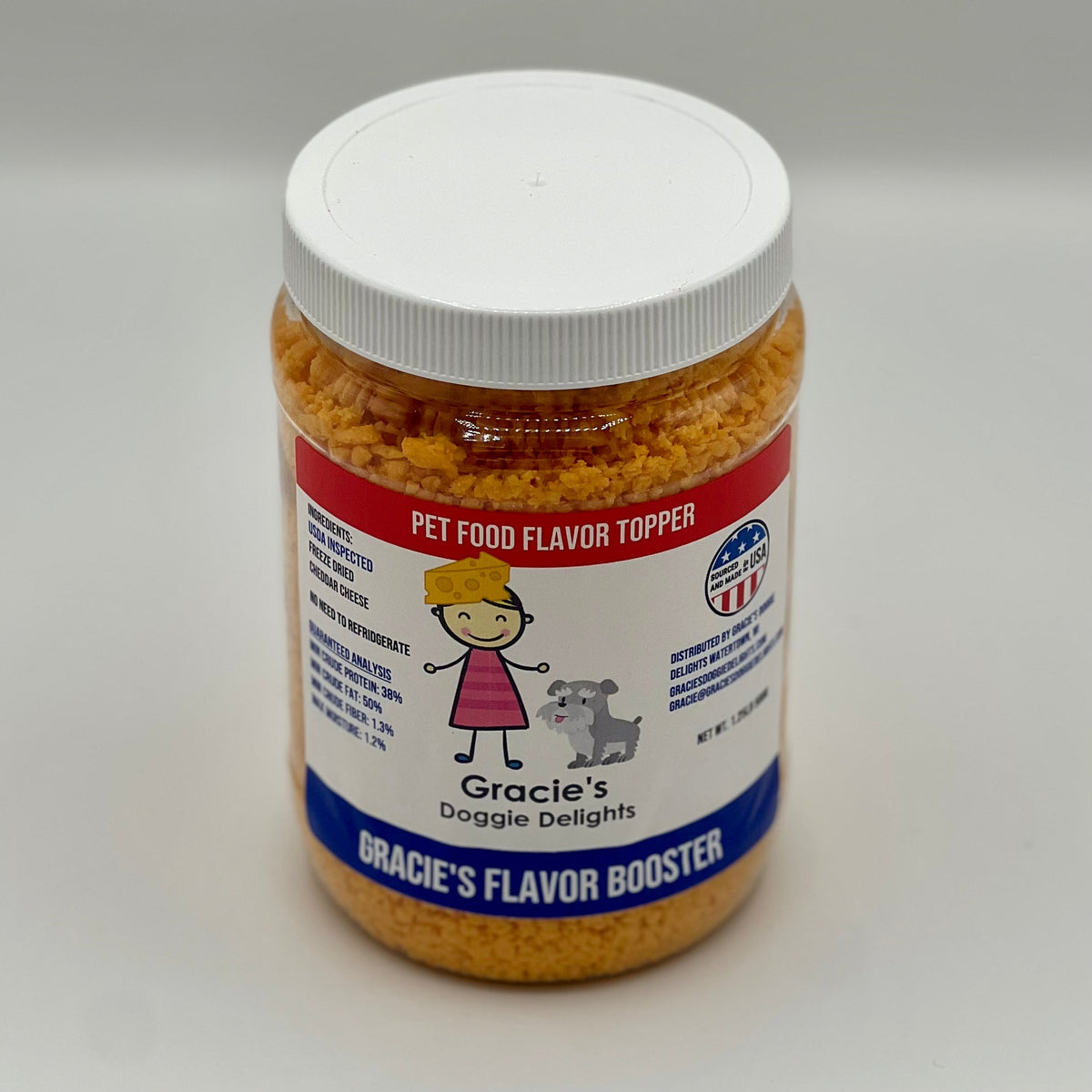 Freeze-Dried Pet Food Topper, Cheese 1.25lb Bulk Jar