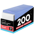 Card Toploads & Sleeves 3x4 Hard Plastic Combo – 100/200/500/2000 Count Regular Top Loading Card Holders for Baseball Football Sports