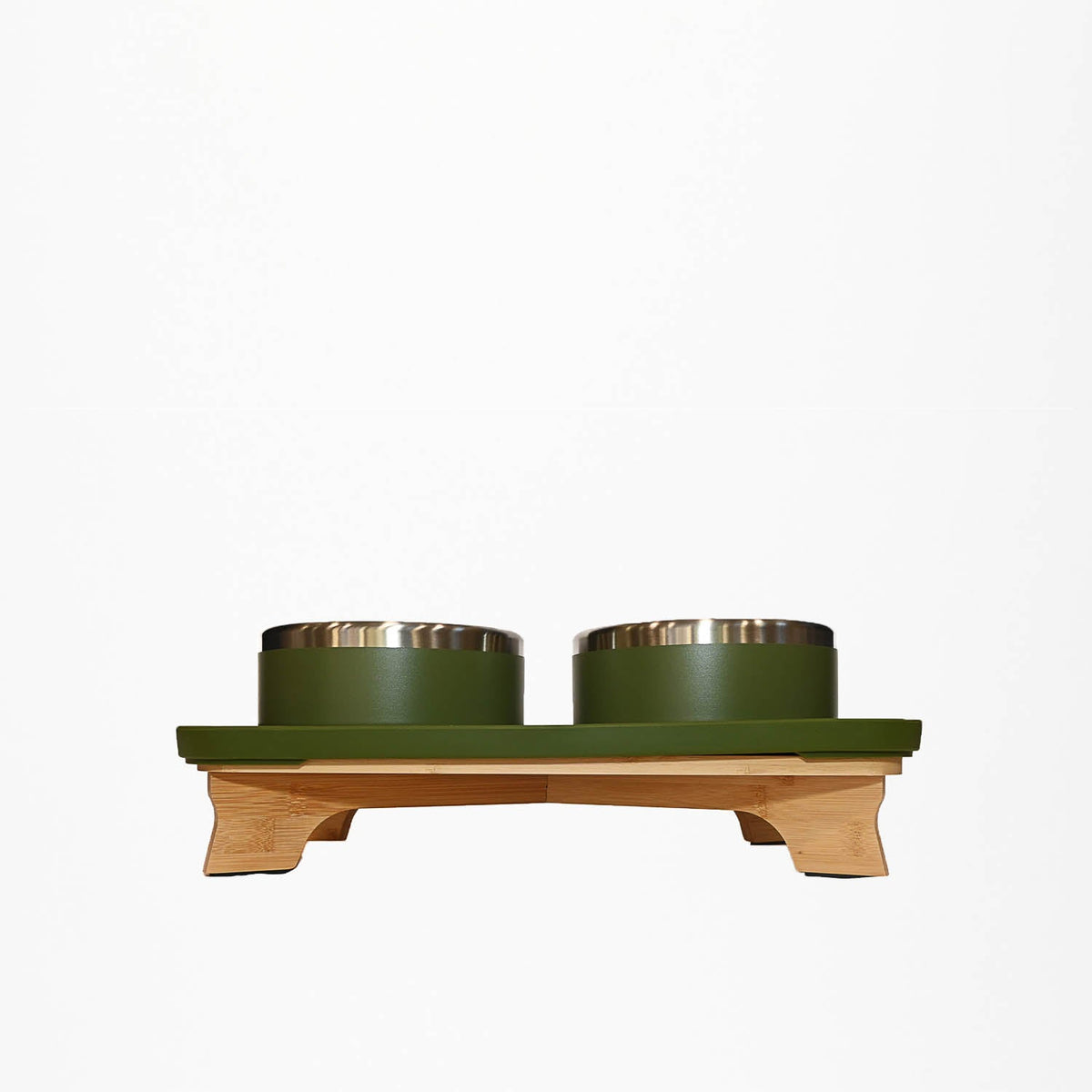 Elevated Pet Slow Feeder and Bowl Set Olive Green / Small (1-2 Cups) / 3 inches