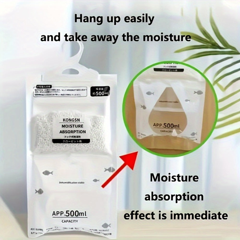 Moisture Absorber Bags 20 Pack Hanging Dehumidifier Bags 90-Day Power-Free Reusable Damp for Entryways, Bedrooms and Living Spaces