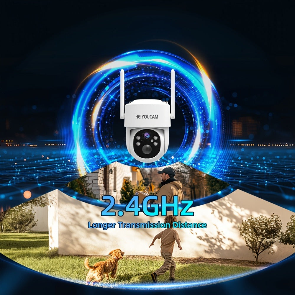 AI Auto Tracking Solar Security Camera Outdoor 360° Dome – AI Human Detection, Full Color Night Vision, Smart Siren & Spotlight