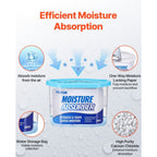 Moisture Absorber Boxes 6 Pack 500ml Calcium Chloride Dehumidifier Box Fragrance Free for Home Cooking, Dining and Outdoor Meals
