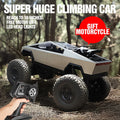 Giant 18 Inch RC Monster Truck with Free Bonus Mini RC Motorcycle, 4WD Powerful Climbing Shockproof Remote Control Pickup Truck