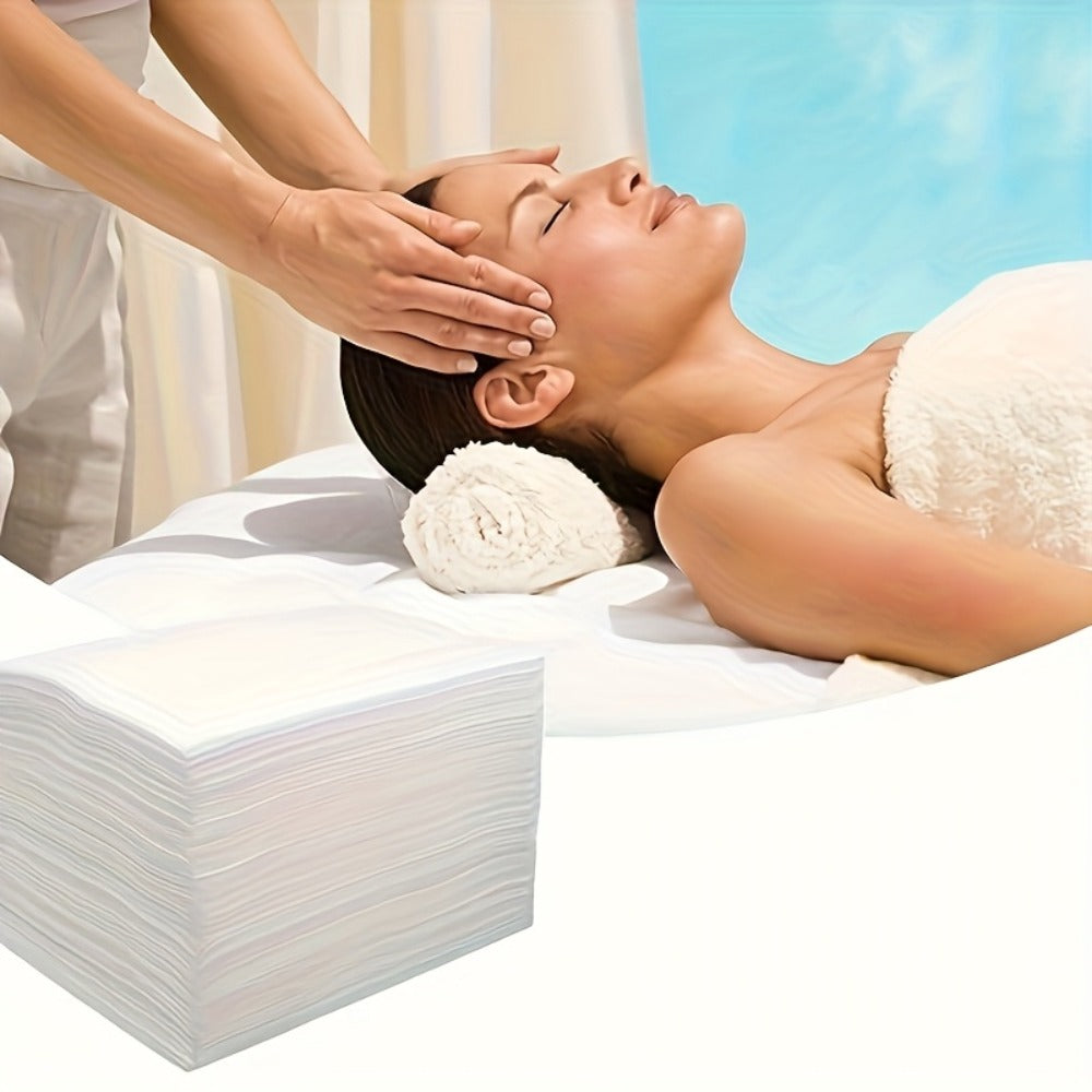 Disposable Bed Sheets 100 Pack Non-Woven Massage Table Cover Single Use Stain Resistant Spa Sheets for Massage Therapists Estheticians