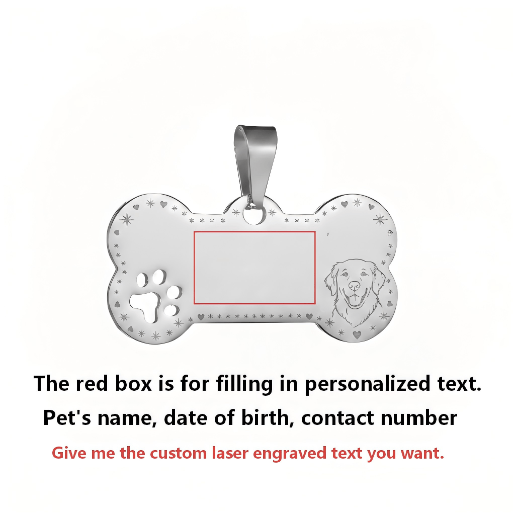 Custom Dog Collar Cuban Chain with Engravable Pet ID Tag – Personalized Name & Phone Number Plate for Small Medium Large Dogs & Cats