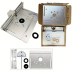 Aluminum Router Table Insert Plate with Fence & Miter Gauge - Precision Woodworking Tool, Dual Function Design