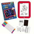 Light Up Drawing Board for Kids LED Doodle Art Set with Colorful Markers & 30 Cards Ages 3-8, Battery-Powered Glow Writing Board