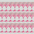 Plastic Wine Glasses 24 Pack – Colorful Shatterproof Goblets for Parties, Weddings & Events – Reusable Vintage-Style Stemmed Cups