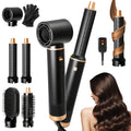 Hot Air Brush 5-in-1 Hair Dryer Brush with Round Barrel, Blow Dry, Curl, Straighten & Add Volume