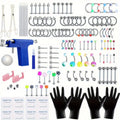 160pcs Body Piercing Kit with Piercing Gun, Professional Jewelry Set for Ear, Nose, Lip & Belly with Stainless Steel & Acrylic Studs