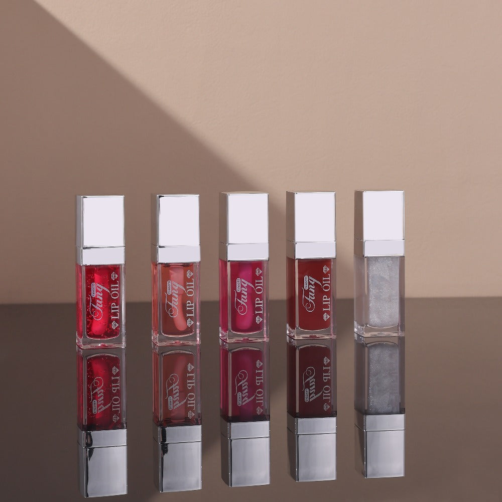 Plumping Lip Gloss Oil Set 3pcs 6pcs Transparent Glow Lip Plumper – High-Shine Glossy Finish in Berry Coral Pink Red