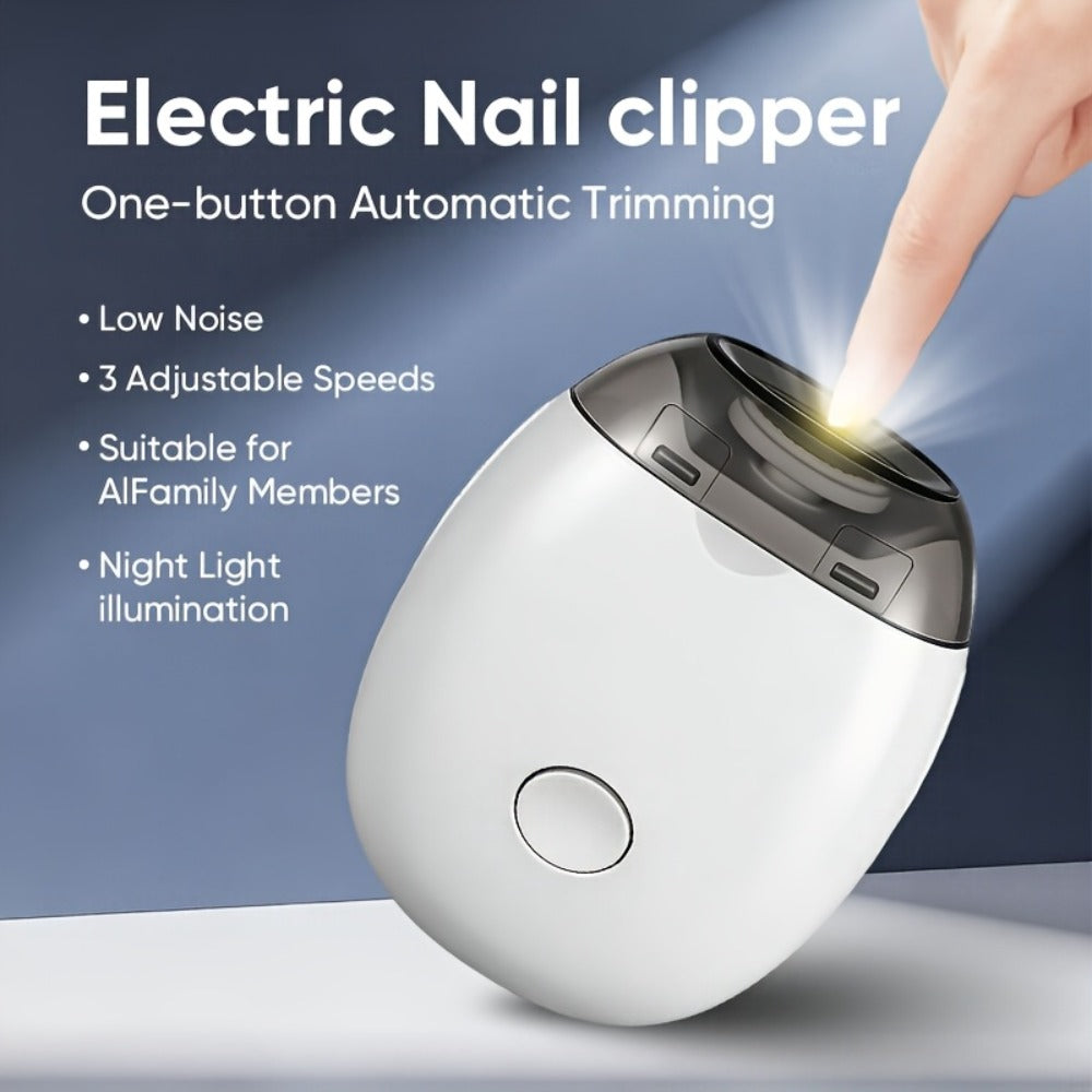 Electric Nail Trimmer with LED Light & 3 Speeds, Nail Clipper for Seniors, Adults & Thick Toenails