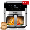 8.5QT Digital Air Fryer 8-in-1 with Touchscreen Display & 8 Presets, 1500W Air Fry, Bake, Roast & Broil, Stainless Steel Basket