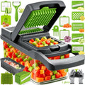 18-in-1 Vegetable Chopper and Mandoline Slicer with Clear Container in Upgraded or Gray 18-Piece Checkout Sets