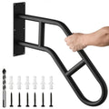 Stair Handrail Outdoor Anti-Slip Wall Mounted for 1-3 Steps, U-Shaped Carbon Steel Grab Bar for Porch