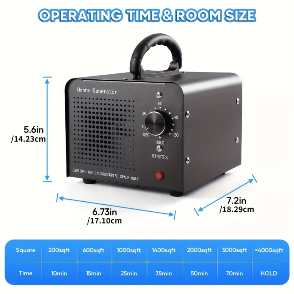 Ozone Generator Commercial 36000mg/h, O3 Air Purifier Deodorizer Ionizer with Timer & Humidity Display