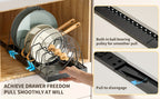 Pull-Out Pot and Pan Organizer with Sliding Cabinet Base, Eight Adjustable Dividers and One- or Two-Pack Options