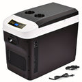 Portable Car Refrigerator Cooler & Warmer, 12V/24V DC & 120V AC Thermoelectric Fridge with Dual-Core Cooling