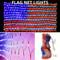String Lights, 420-LED American Flag Net Display with Red, White and Blue Lights, 120V Plug and 6.6 by 3.3-Foot Size