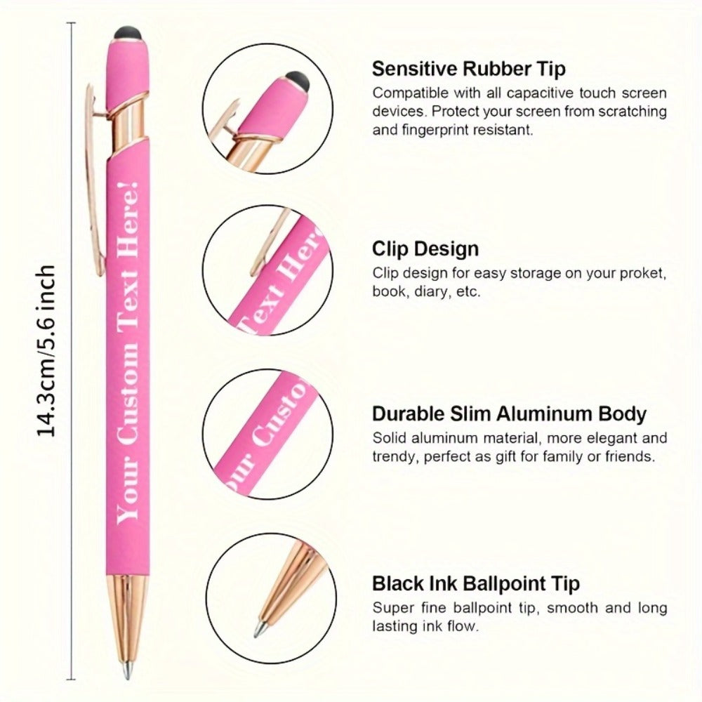 Ballpoint Stylus Pens 30 Pack – 2-in-1 Touchscreen Stylus & Ballpoint Pen with Comfortable Grip, Personalized Engraving