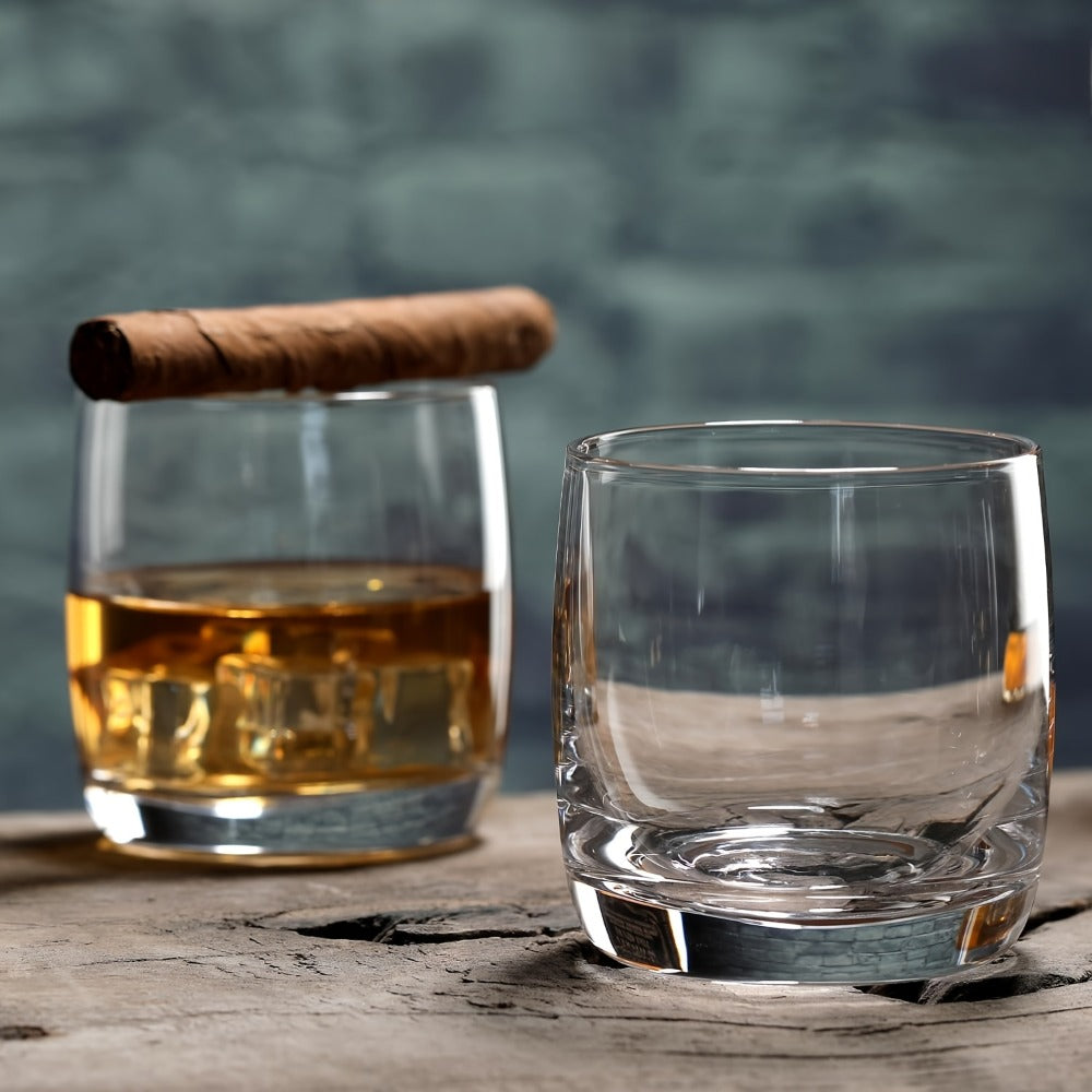 Whiskey Glasses Set of 6, Premium Crystal Bourbon Rocks Glasses 10.5oz, Clear Drinking Glasses for Scotch Cocktail Whisky Juice