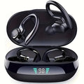 Earhook Open-Ear Sports Earbuds Bluetooth 5.4 LED Digital Display Charging Case 8H Playback for an Everyday Personal Care Routine