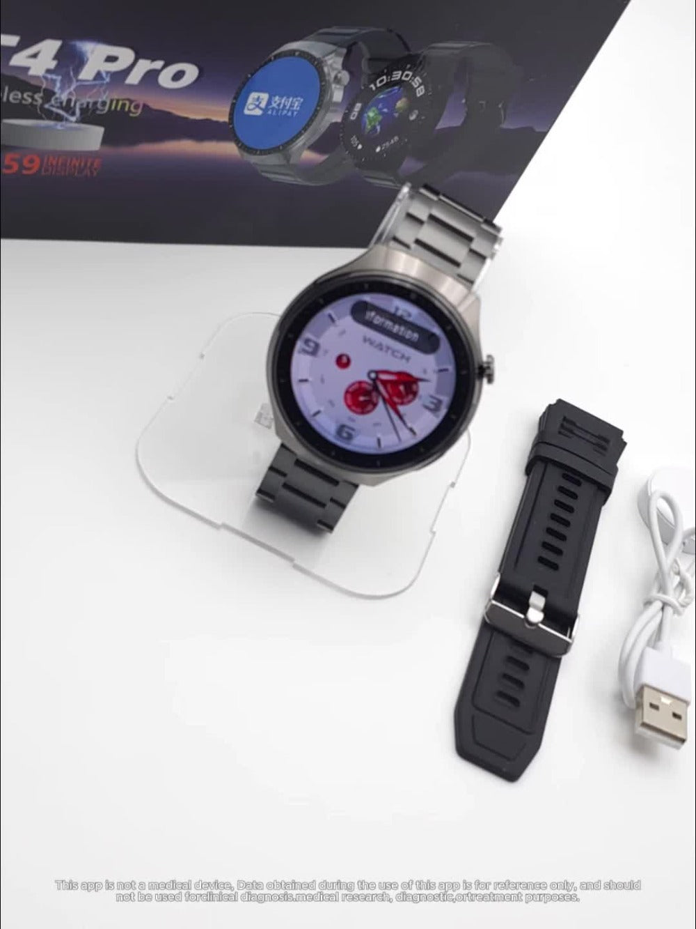 Smartwatch 1.52 Inch HD Touchscreen with Wireless Calling, Alloy Case and Camera Control in Two Colors