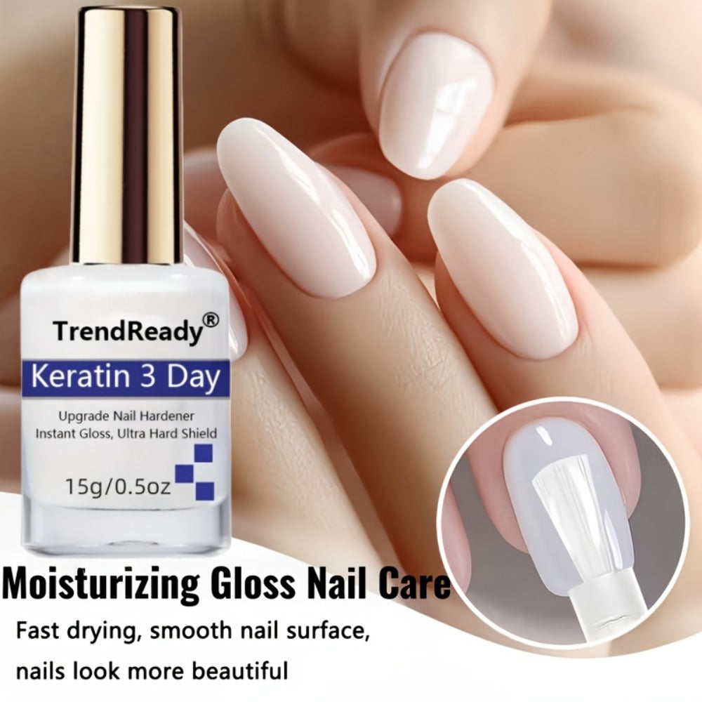 Nail Hardener for Weak Brittle Splitting Nails 2 Pack – Fast Drying White Nail Strengthener with Vitamin E