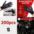 Nitrile Disposable Gloves 200 Count, Black Latex-Free Powder-Free Exam Gloves, Touchscreen Compatible