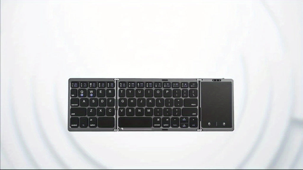 Tri-Fold Bluetooth Keyboard with Touchpad Rechargeable Portable Foldable Wireless Keyboard for an Everyday Personal Care Routine