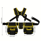 Tool Belt Multi-Pocket Tool Pouch Bag Adjustable Waist Tool Organizer for Electricians for Entryways, Bedrooms and Living Spaces