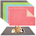 Guinea Pig Cage Liner 8 Pack Reusable Washable Bedding Mat 16x12 Inch, Absorbent Small Animal Cage Pad for Guinea Pig Rabbit Hamster