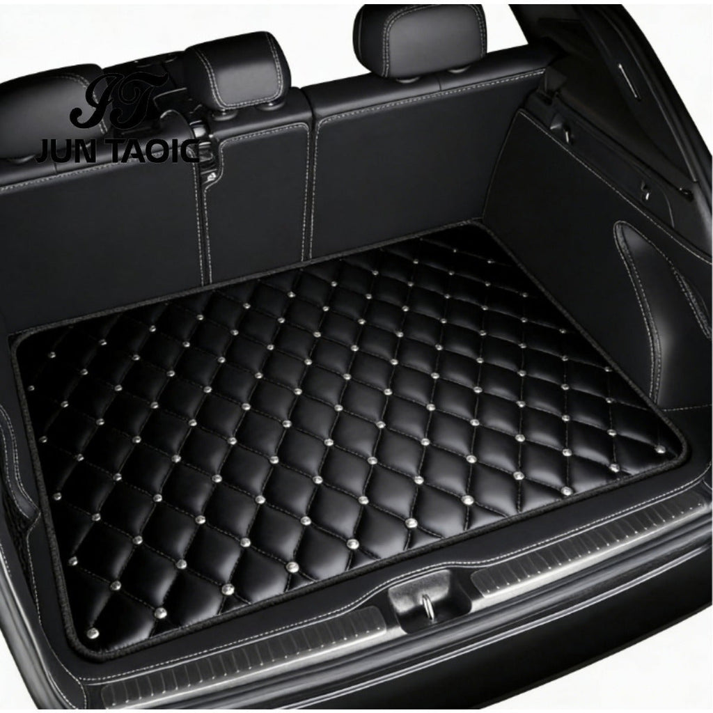 Car Trunk Mat Cargo Liner – Waterproof Non-Slip Trunk Floor Mat with Pattern Designs to Protect Vehicle Interior from Dirt