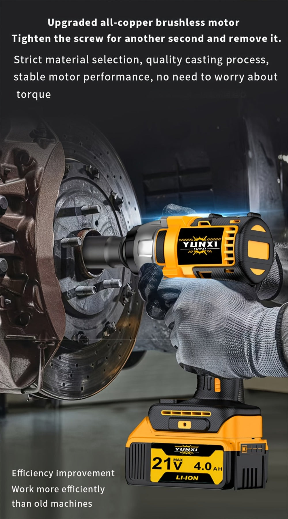 Impact Drill Set 21V Cordless with Drill Bit Accessories, Toolbox & Charger, Wireless Impact Wrench Drill
