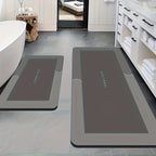 Kitchen Mat Set 2 Piece Anti-Slip Water Absorbent Thickened Diatom Mud Floor Mats for Kitchen Bathroom Entryway
