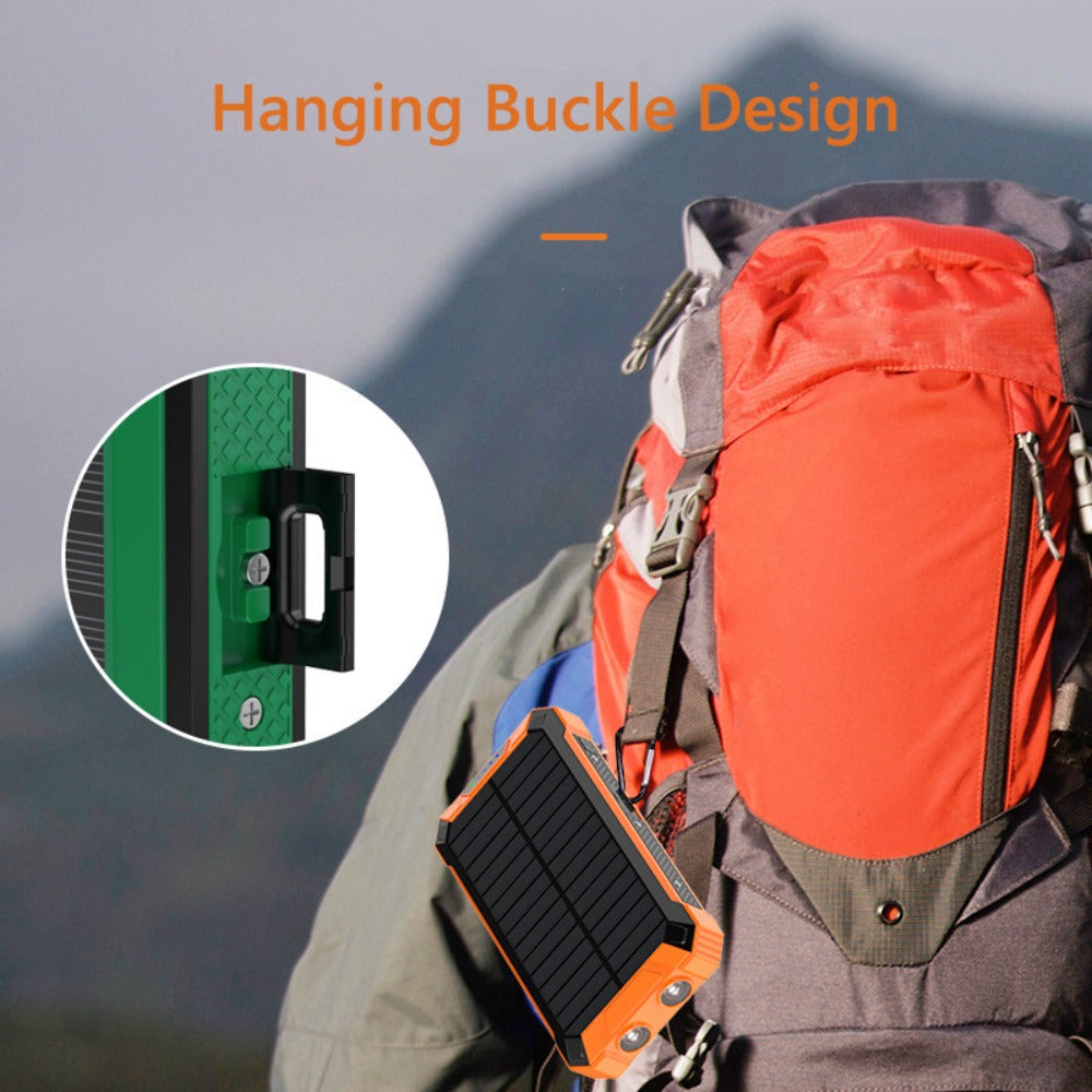 Power Bank Solar 28800mAh or 42800mAh with Wireless Charging, Four Cables and Dual Flashlights