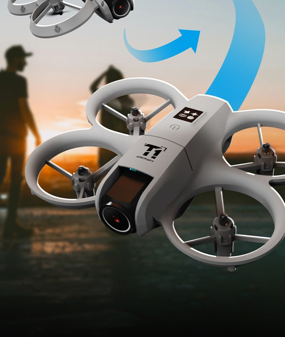 180° Rotating Dual Camera Drone Optical Flow Positioning Gyroscope Stabilization 360° Roll One-Button Takeoff Landing Calibration