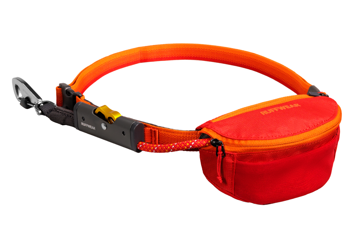 Adjustable Dog Leash and Hitching System Red Currant (615)