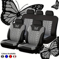 Car Seat Covers 5-Seat Butterfly Tire Pattern Set in Polyester Knit with Sponge and Eleven Colors
