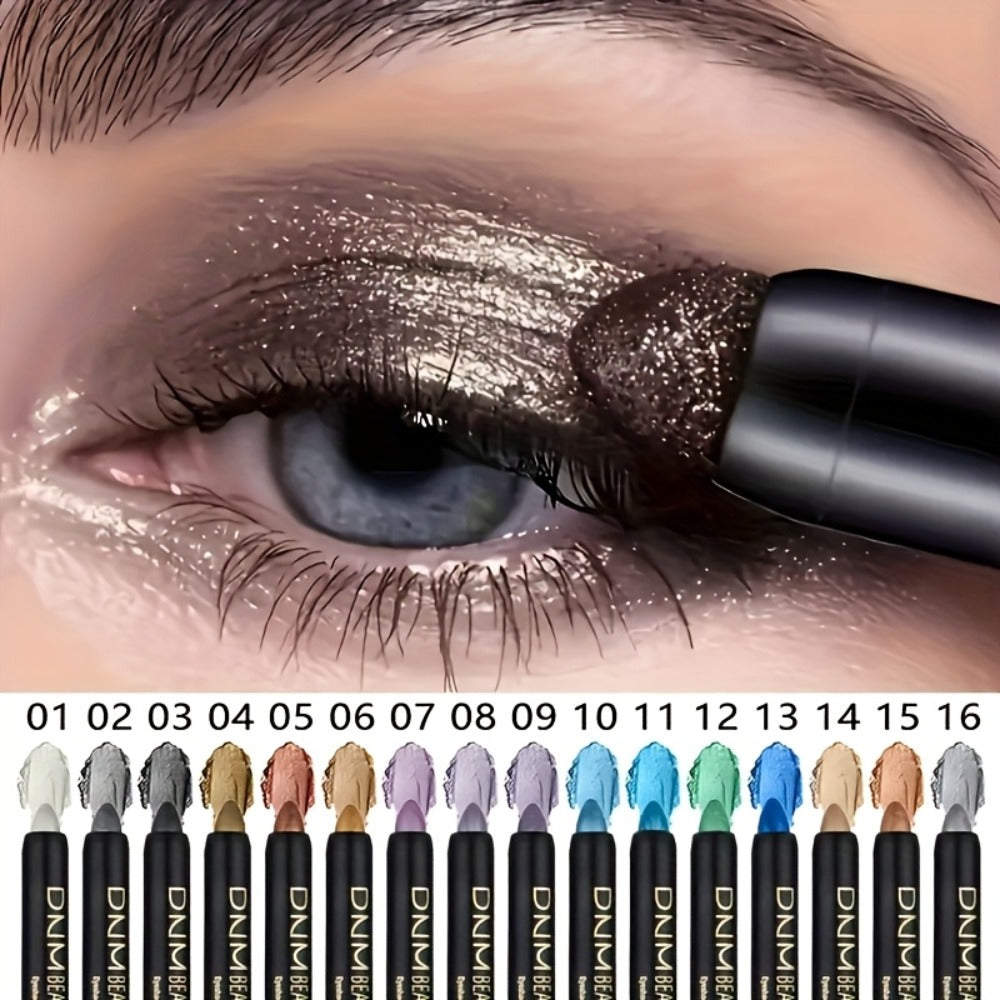 Fluorescent Eye Shadow Pen Set 8 or 16 Pcs, Shimmer Matte & Neon Gel Eyeliner Pencil Kit, for Makeup, Travel and Everyday Vanity Use