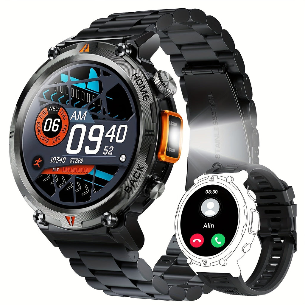 Smartwatch Men's with Bluetooth Calling & Message Notifications, 1.45" HD Touch Screen, IPX8 marking, Step Counter, 300mAh 5-7 Day