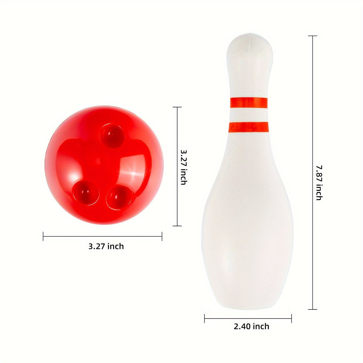 Light-Up Kids Bowling Set with 10 Pins & 2 Balls – Glowing Indoor Outdoor Bowling Game for Boys & Girls, 7.87-Inch Tall Pins