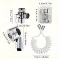 Handheld Shower Head Kit with Hose Bracket Diverter Faucet Adapter High Pressure Portable for Entryways, Bedrooms and Living Spaces
