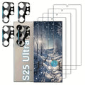 Screen Protector, 8-Piece Galaxy S25 Ultra Tempered Glass Set with Four Screen Films and Four Camera Lens Covers