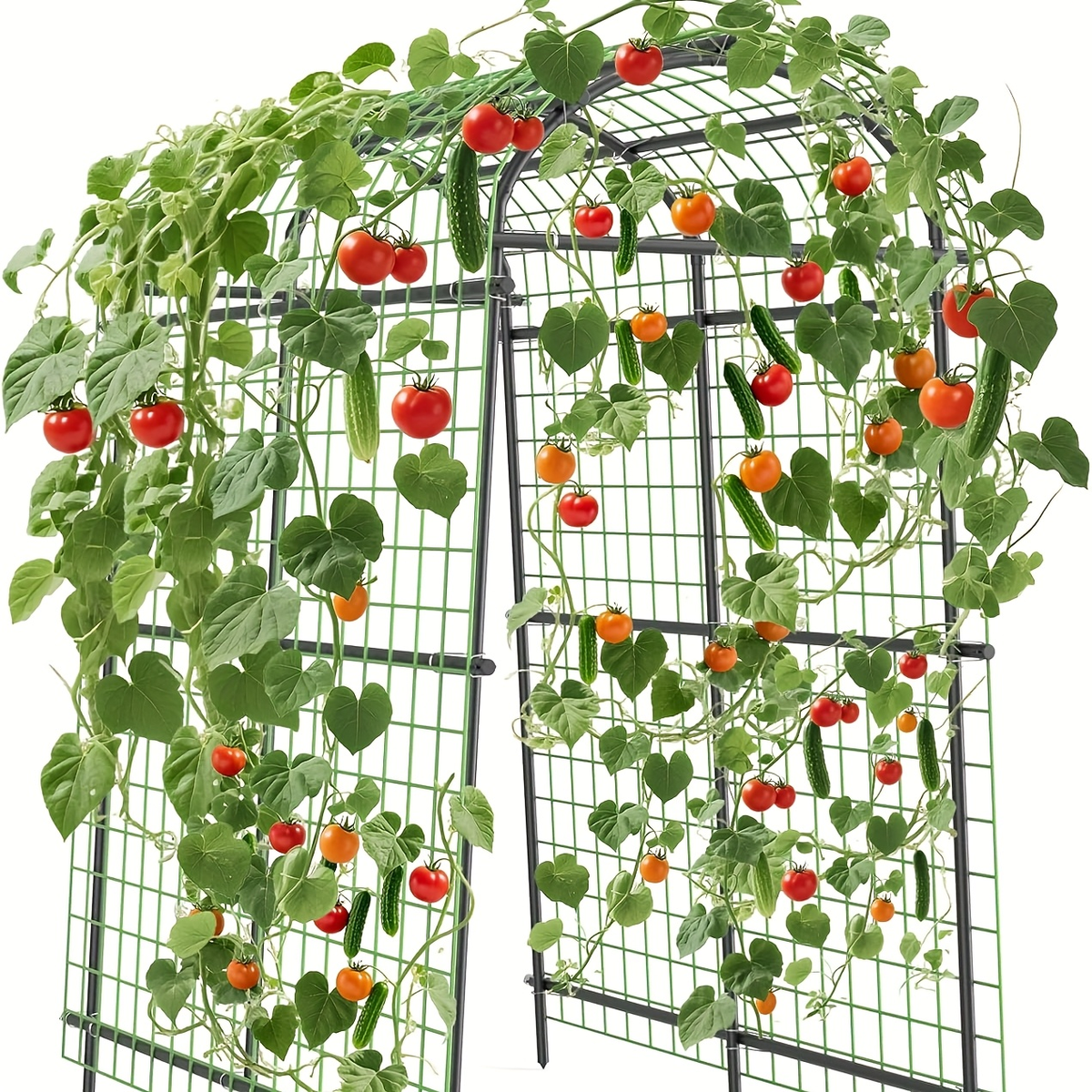 Climbing Arch Trellis 7.5ft Adjustable Metal Grid Garden Archway